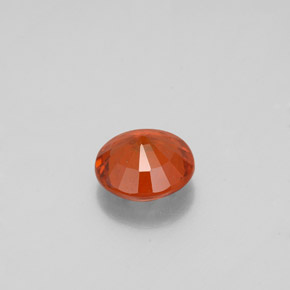 Grenat hessonite orange naturelle coupe roude, 0,93 ct, VS-SI