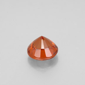 Grenat hessonite orange naturelle coupe roude, 1,15 ct, VS