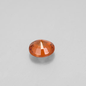 Grenat hessonite orange naturelle coupe roude, 0,62 ct, VS-SI