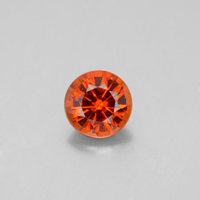 Grenat Hessonite Orange chaud naturelle Coupe roude, 0.79 ct, VS