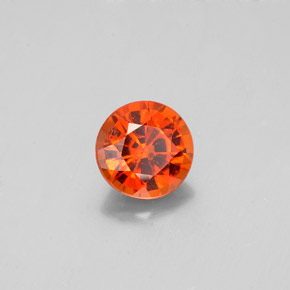 Grenat Hessonite Orange chaud naturelle Coupe roude, 0.79 ct, VS