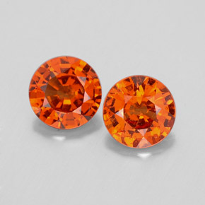 Achetez naturel ct orange grenat hessonite gems, coupe roude, en provenance madagascar chez gemselect. en stock, livraison internationale!