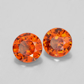 Achetez naturel ct orange grenat hessonite gems, coupe roude, en provenance madagascar chez gemselect. en stock, livraison internationale!