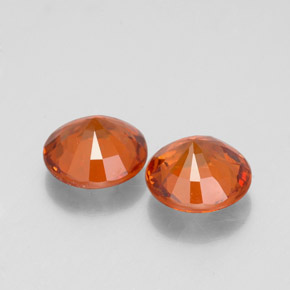 Achetez naturel ct orange grenat hessonite gems, coupe roude, en provenance madagascar chez gemselect. en stock, livraison internationale!