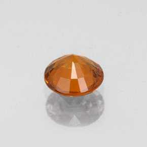 Grenat hessonite orange naturelle coupe roude, 0,79 ct, VS