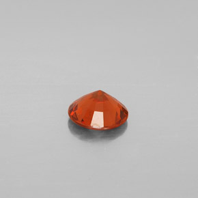 Grenat hessonite orange naturelle coupe roude, 1,21 ct, VS