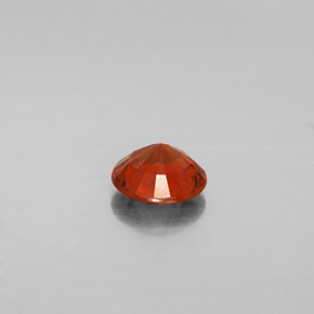 Grenat hessonite orange naturelle coupe roude, 1,36 ct, VS