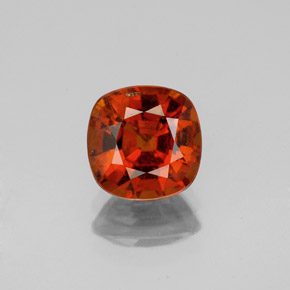 Grenat Hessonite Rouge feu naturelle Coupe coussin, 2.04 ct, VS-SI