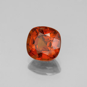 Grenat Hessonite Rouge feu naturelle Coupe coussin, 2.04 ct, VS-SI