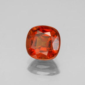 Grenat Hessonite Rouge feu naturelle Coupe coussin, 2.12 ct, VS-SI