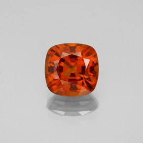 Grenat hessonite orange naturelle coupe coussin, 1,78 ct, VS-SI