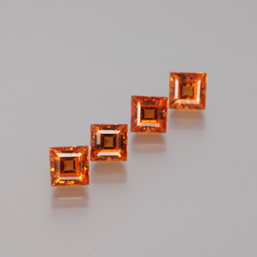 Achetez naturel 1,46ct orange grenat hessonite gems, carré, en provenance sri lanka chez gemselect. en stock, livraison internationale!