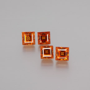 Achetez naturel 1,46ct orange grenat hessonite gems, carré, en provenance sri lanka chez gemselect. en stock, livraison internationale!