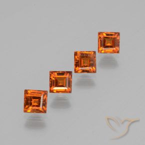 Shop natural 1.45ct Orange foncé Grenat Hessonite gems, Carré, from Sri Lanka at GemSelect. In stock, global shipping!