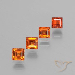 Achetez naturel 1.39ct Orange moyen-foncé Grenat Hessonite gems, Carré, En provenance Sri Lanka chez GemSelect. En stock, livraison internationale!