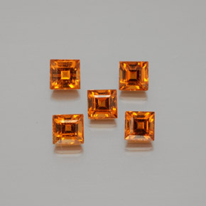Achetez naturel 1,80ct orange grenat hessonite gems, carré, en provenance sri lanka chez gemselect. en stock, livraison internationale!