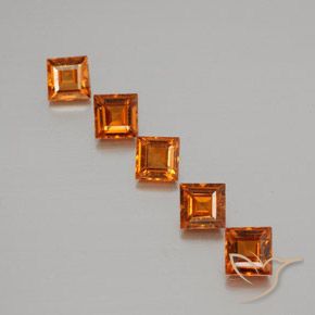 Shop natural 1.59ct Orange moyen-foncé Grenat Hessonite gems, Carré, from Sri Lanka at GemSelect. In stock, global shipping!