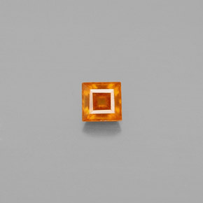 Grenat hessonite orange naturelle carré, 0,31 ct, VS