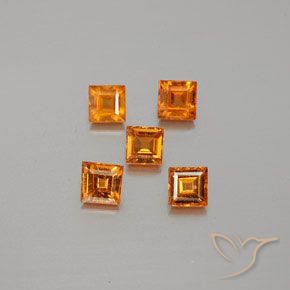 1.34ctw Naturel Orange jaunâtre Grenat Hessonite, Carré, VS