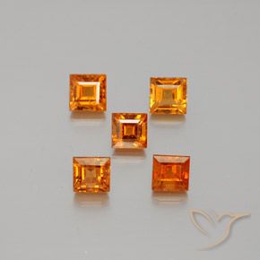 1.99ctw Naturel Orange jaunâtre Grenat Hessonite, Carré, VS