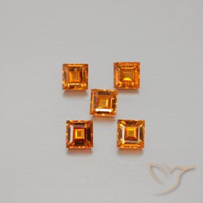 1.33ctw Naturel Orange jaunâtre Grenat Hessonite, Carré, VS