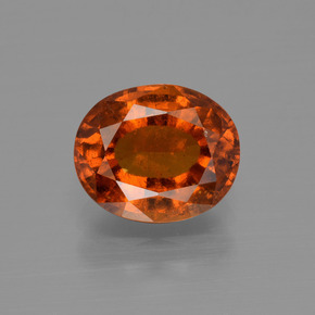 Grenat hessonite orange naturelle coupe ovale, 2,68 ct, VS-SI