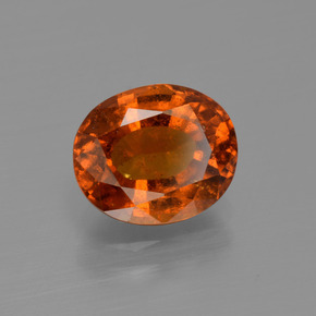 Grenat hessonite orange naturelle coupe ovale, 2,68 ct, VS-SI