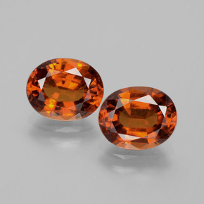 Grenat Hessonite Cannelle Orange naturelle Coupe ovale, 4.27 ct, VS