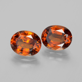 Grenat Hessonite Cannelle Orange naturelle Coupe ovale, 4.27 ct, VS