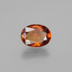 Grenat Hessonite Orange moyen naturelle Coupe ovale, 2.05 ct, VS
