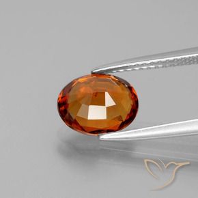 Grenat Hessonite Orange foncé naturelle ovale, 2.08 ct, VS-SI