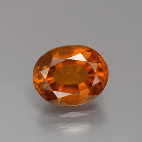Grenat Hessonite Cannelle Orange naturelle Coupe ovale, 2.15 ct, VS