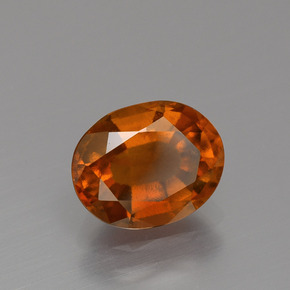 Grenat Hessonite Cannelle Orange naturelle Coupe ovale, 2.15 ct, VS