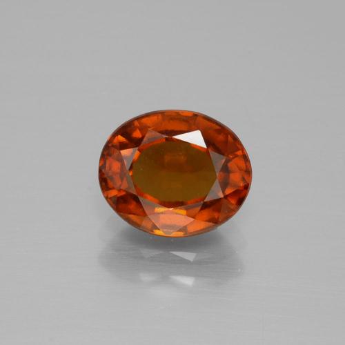 Grenat hessonite orange moyen naturelle coupe ovale, 2,13 ct, VS
