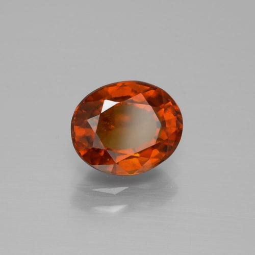 Grenat hessonite orange moyen naturelle coupe ovale, 2,13 ct, VS