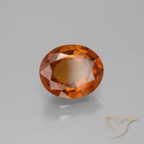Grenat Hessonite Orange moyen-foncé naturelle ovale, 1.99 ct, VS-SI