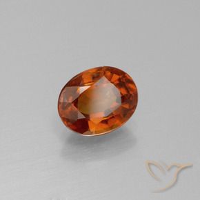 Grenat Hessonite Orange moyen naturelle ovale, 1.60 ct, VS