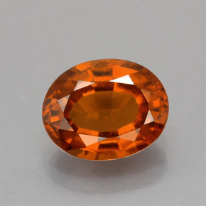 Grenat Hessonite Ambre orange naturelle Coupe ovale, 1.86 ct, VS