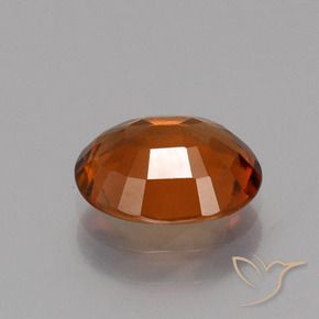 Grenat Hessonite Orange rougeâtre naturelle ovale, 1.76 ct, VS