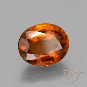 Grenat Hessonite Orange moyen naturelle ovale, 1.77 ct, VS