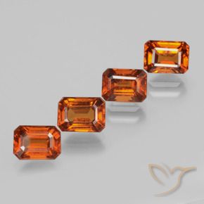 Shop natural 5.27ct Orange moyen-foncé Grenat Hessonite gems, Octogone / coupe Émeraude, from Sri Lanka at GemSelect. In stock, global shipping!