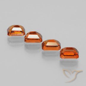 Shop natural 5.27ct Orange moyen-foncé Grenat Hessonite gems, Octogone / coupe Émeraude, from Sri Lanka at GemSelect. In stock, global shipping!