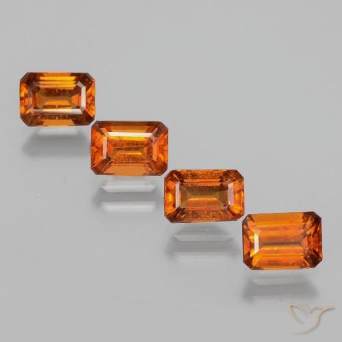Shop natural 4.10ct Orange moyen-foncé Grenat Hessonite gems, Octogone / coupe Émeraude, from Sri Lanka at GemSelect. In stock, global shipping!