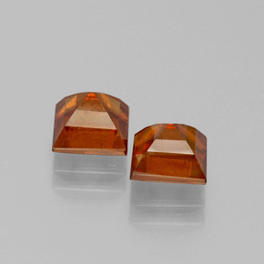 Achetez naturel 2,82ct orange grenat hessonite gems, carré, en provenance madagascar chez gemselect. en stock, livraison internationale!
