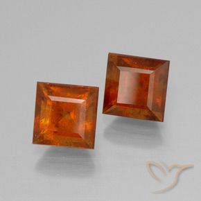 Shop natural 3.19ct Orange moyen Grenat Hessonite gems, Carré, from Madagascar at GemSelect. In stock, global shipping!