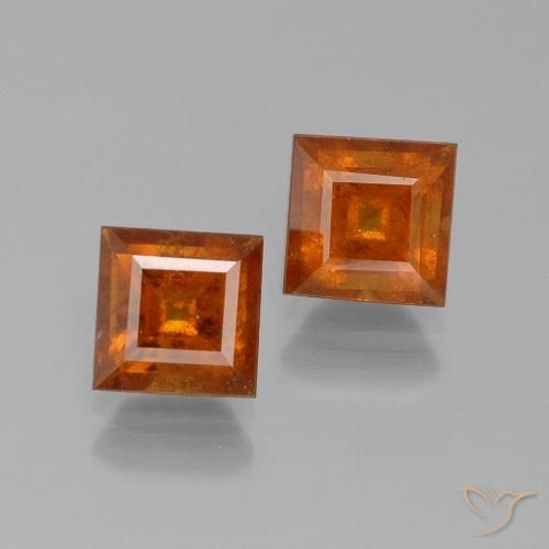 Achetez naturel 2.79ct Orange foncé Grenat Hessonite gems, Carré, En provenance Madagascar chez GemSelect. En stock, livraison internationale!