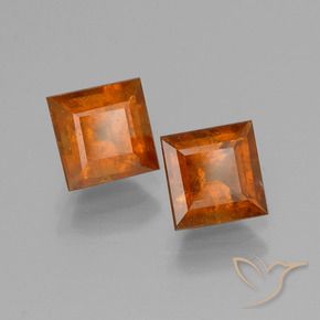Achetez naturel 2.79ct Orange foncé Grenat Hessonite gems, Carré, En provenance Madagascar chez GemSelect. En stock, livraison internationale!