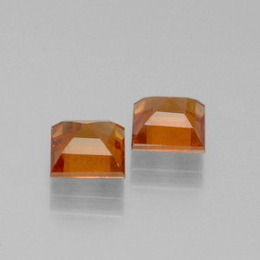 Achetez naturel 2,57ct orange grenat hessonite gems, carré, en provenance madagascar chez gemselect. en stock, livraison internationale!