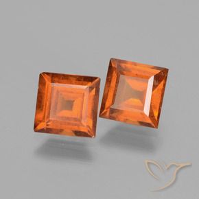 Shop natural 3.19ct Orange moyen Grenat Hessonite gems, Carré, from Sri Lanka at GemSelect. In stock, global shipping!
