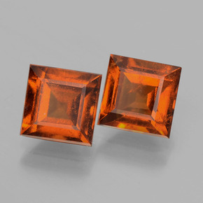 Achetez naturel 3.80ct Orange foncé Grenat Hessonite gems, Carré, En provenance Sri Lanka chez GemSelect. En stock, livraison internationale!